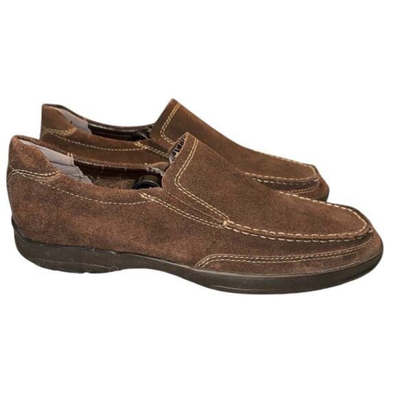 Bostonian Duralite Mens Slip On Driving Shoes Size 8.5 M Brown Suede 20546 - Picture 1 of 9
